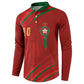 Custom Morocco National Football Button Sweatshirt Atlas Lions-Claws