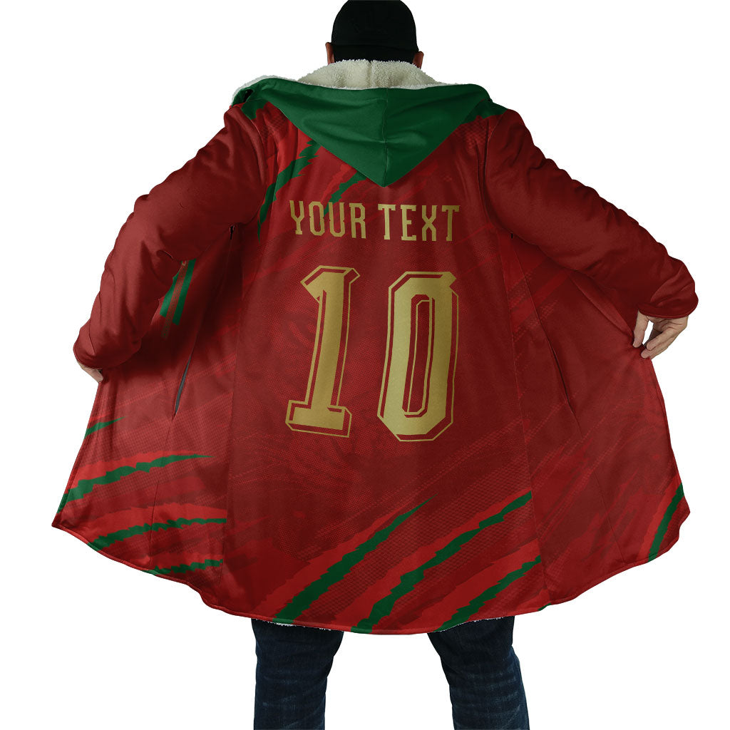 Custom Morocco National Football Cloak Atlas Lions-Claws