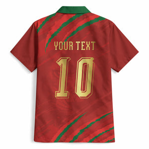 Custom Morocco National Football Hawaiian Shirt Atlas Lions-Claws