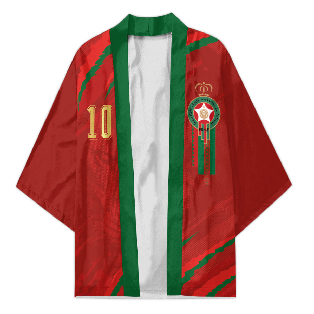 Custom Morocco National Football Kimono Atlas Lions-Claws
