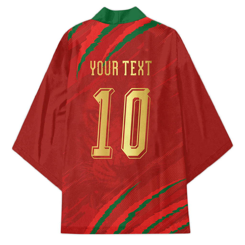 Custom Morocco National Football Kimono Atlas Lions-Claws