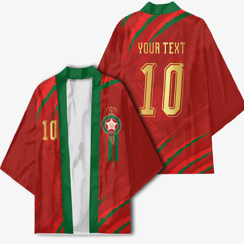 Custom Morocco National Football Kimono Atlas Lions-Claws
