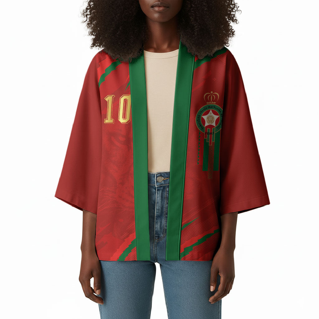 Custom Morocco National Football Kimono Atlas Lions-Claws