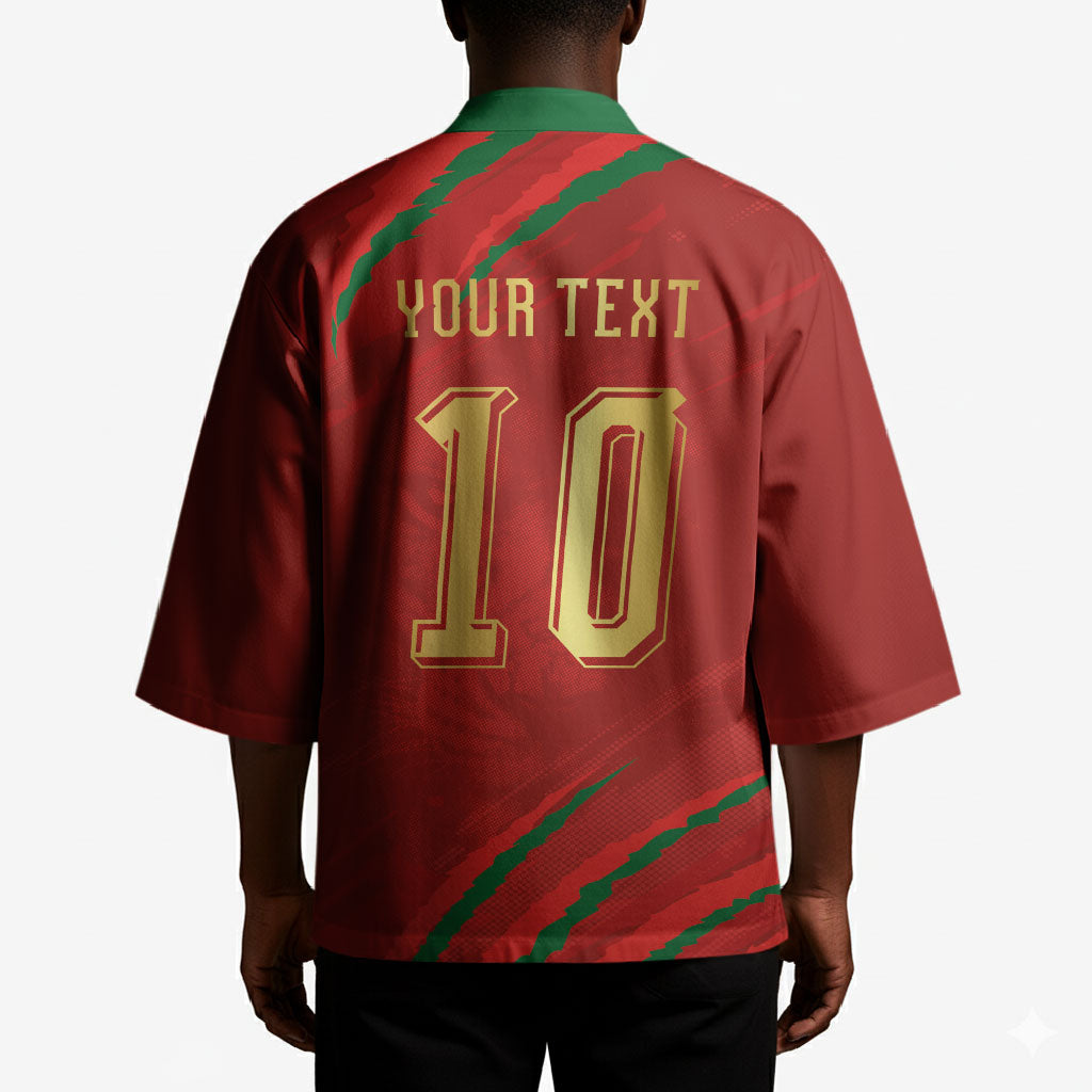 Custom Morocco National Football Kimono Atlas Lions-Claws
