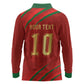 Custom Morocco National Football Long Sleeve Polo Shirt Atlas Lions-Claws