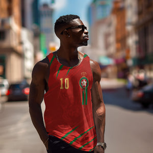 Custom Morocco National Football Men Tank Top Atlas Lions-Claws