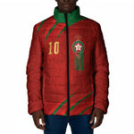 Custom Morocco National Football Padded Jacket Atlas Lions-Claws