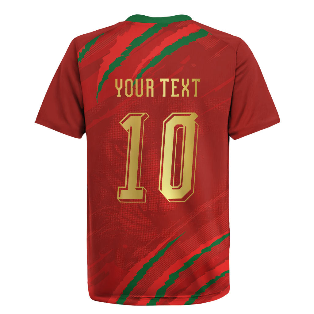 Custom Morocco National Football Rugby Jersey Atlas Lions-Claws