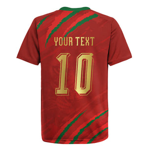 Custom Morocco National Football Rugby Jersey Atlas Lions-Claws