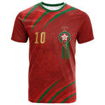 Custom Morocco National Football T shirt Atlas Lions-Claws