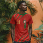 Custom Morocco National Football T shirt Atlas Lions-Claws