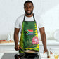 South Africa National Football Apron King Protea with African Tribal Geometric Pattern Culture Art