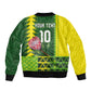 Custom South Africa National Football Bomber Jacket King Protea with African Tribal Geometric Pattern Culture Art