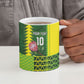 Custom South Africa National Football Ceramic Mug King Protea with African Tribal Geometric Pattern Culture Art