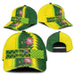 South Africa National Football Classic Cap King Protea with African Tribal Geometric Pattern Culture Art