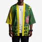 Custom South Africa National Football Kimono King Protea with African Tribal Geometric Pattern Culture Art