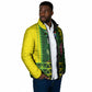 Custom South Africa National Football Padded Jacket King Protea with African Tribal Geometric Pattern Culture Art