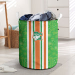 Cote d'Ivoire Laundry Basket The Elephants with African Pattern Stripes