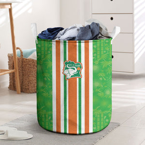 Cote d'Ivoire Laundry Basket The Elephants with African Pattern Stripes
