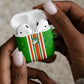 Cote d'Ivoire AirPods Case The Elephants with African Pattern Stripes