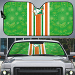Cote d'Ivoire Auto Sun Shade The Elephants with African Pattern Stripes