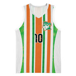Custom Cote d'Ivoire Basketball Jersey The Elephants with African Pattern Stripes