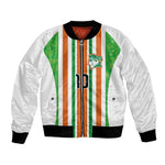 Custom Cote d'Ivoire Bomber Jacket The Elephants with African Pattern Stripes