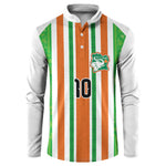 Custom Cote d'Ivoire Button Sweatshirt The Elephants with African Pattern Stripes