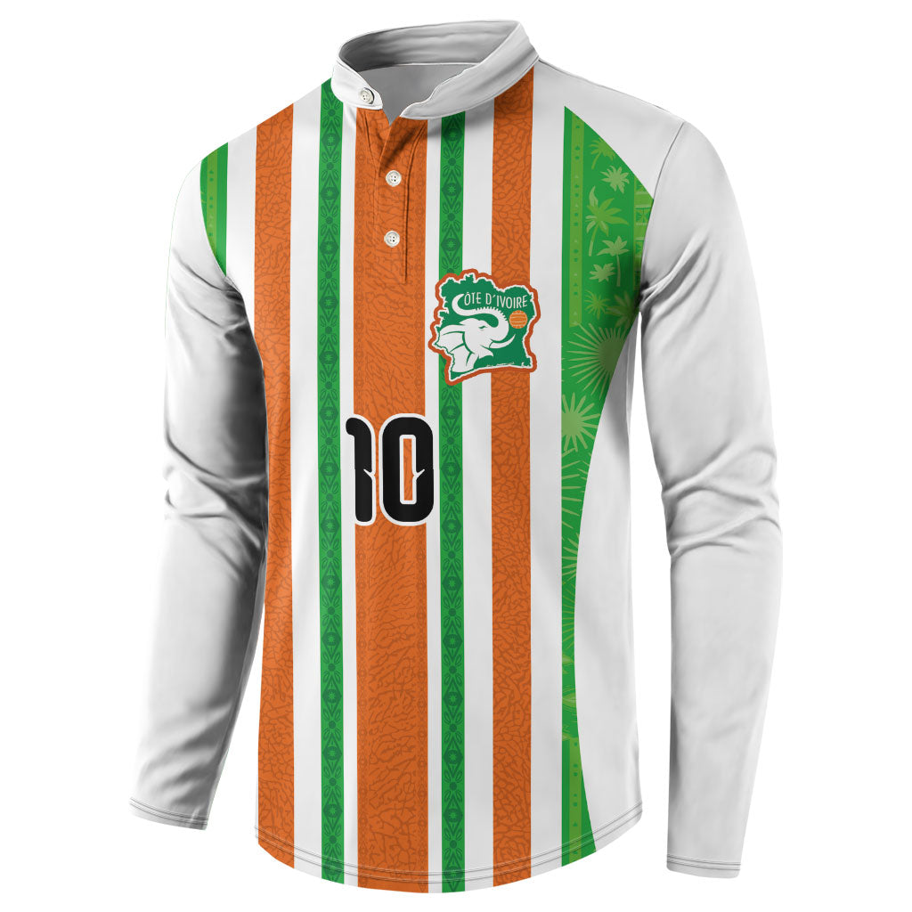 Custom Cote d'Ivoire Button Sweatshirt The Elephants with African Pattern Stripes