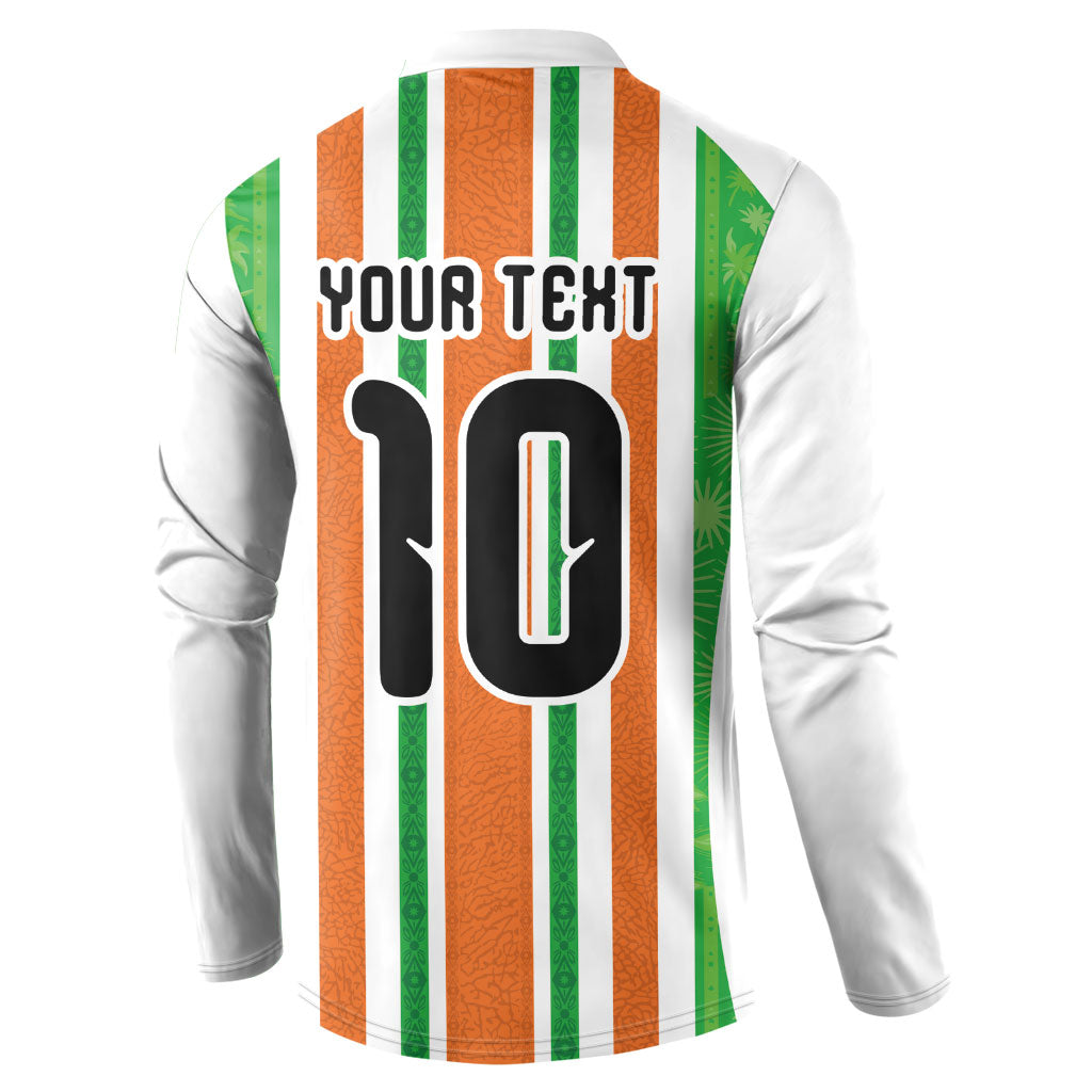 Custom Cote d'Ivoire Button Sweatshirt The Elephants with African Pattern Stripes