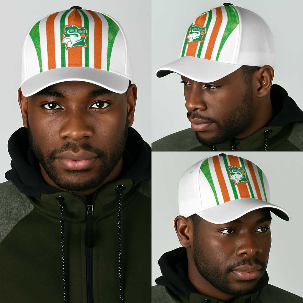 Côte d'Ivoire Classic Cap The Elephants with African Pattern Stripes