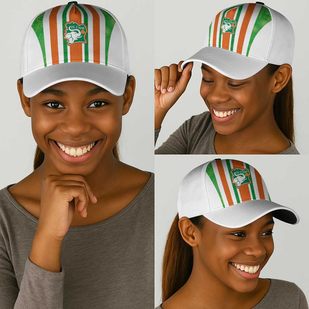 Côte d'Ivoire Classic Cap The Elephants with African Pattern Stripes