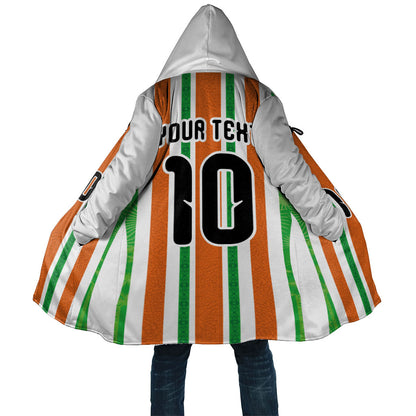 Custom Cote d'Ivoire Cloak The Elephants with African Pattern Stripes