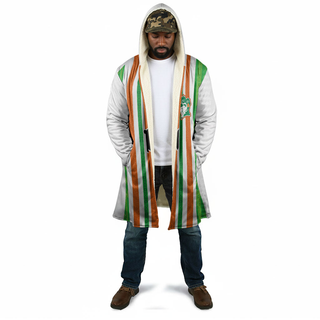 Custom Cote d'Ivoire Cloak The Elephants with African Pattern Stripes