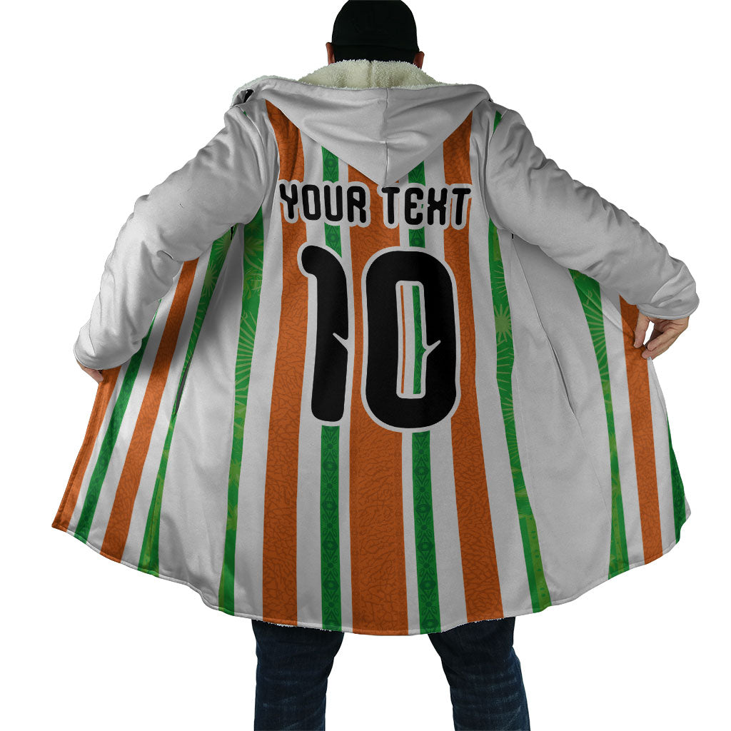 Custom Cote d'Ivoire Cloak The Elephants with African Pattern Stripes
