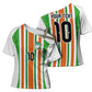 Custom Cote d'Ivoire Cross Shoulder Shirt The Elephants with African Pattern Stripes