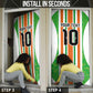 Custom Cote d'Ivoire Door Cover The Elephants with African Pattern Stripes