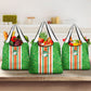 Cote d'Ivoire Grocery Bag The Elephants with African Pattern Stripes