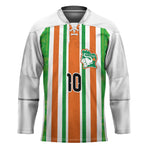 Custom Cote d'Ivoire Hockey Jersey The Elephants with African Pattern Stripes