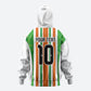 Custom Cote d'Ivoire Hoodie The Elephants with African Pattern Stripes