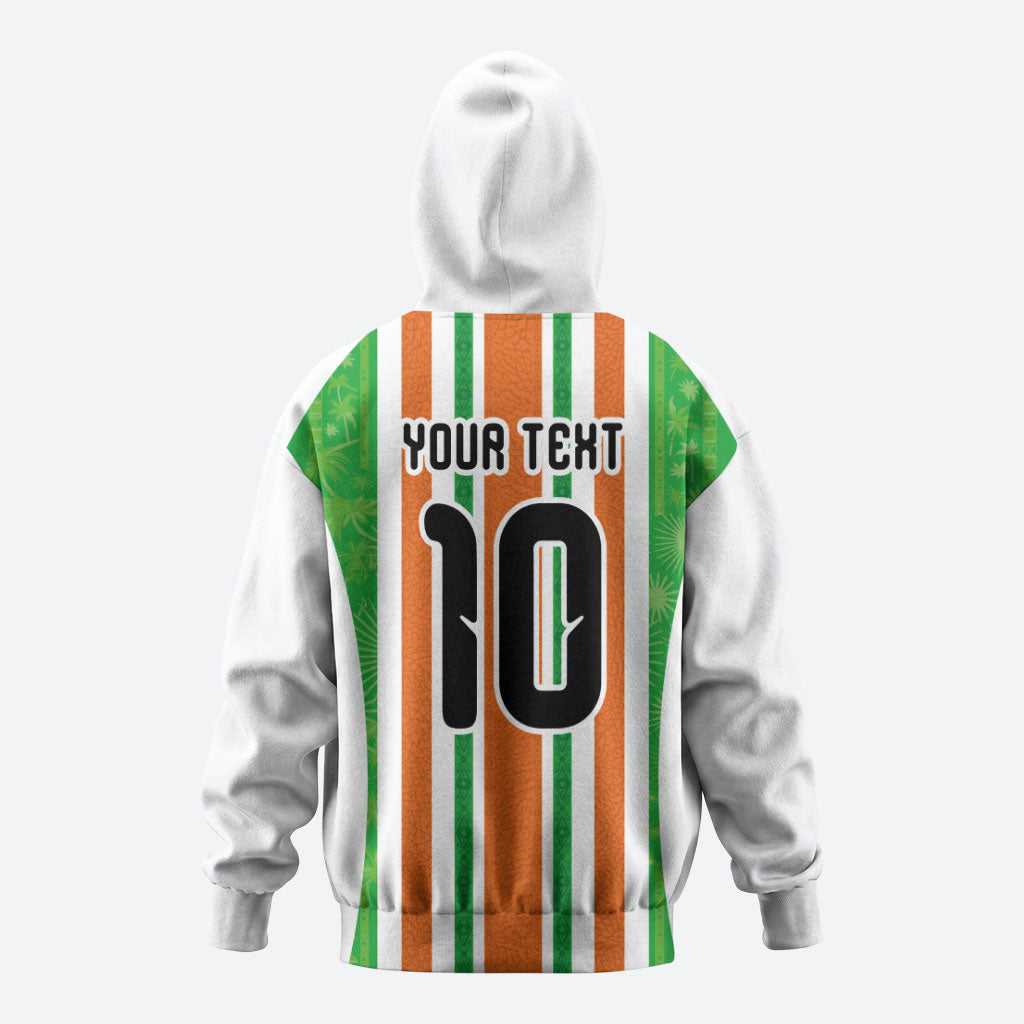 Custom Cote d'Ivoire Hoodie The Elephants with African Pattern Stripes