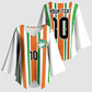 Custom Cote d'Ivoire Kimono Sleeve Blouse The Elephants with African Pattern Stripes