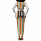 Custom Cote d'Ivoire Long Sleeve Bodycon Dress The Elephants with African Pattern Stripes