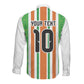 Custom Cote d'Ivoire Long Sleeve Button Shirt The Elephants with African Pattern Stripes