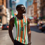 Custom Cote d'Ivoire Men Tank Top The Elephants with African Pattern Stripes
