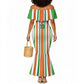Custom Cote d'Ivoire Mermaid Dress The Elephants with African Pattern Stripes
