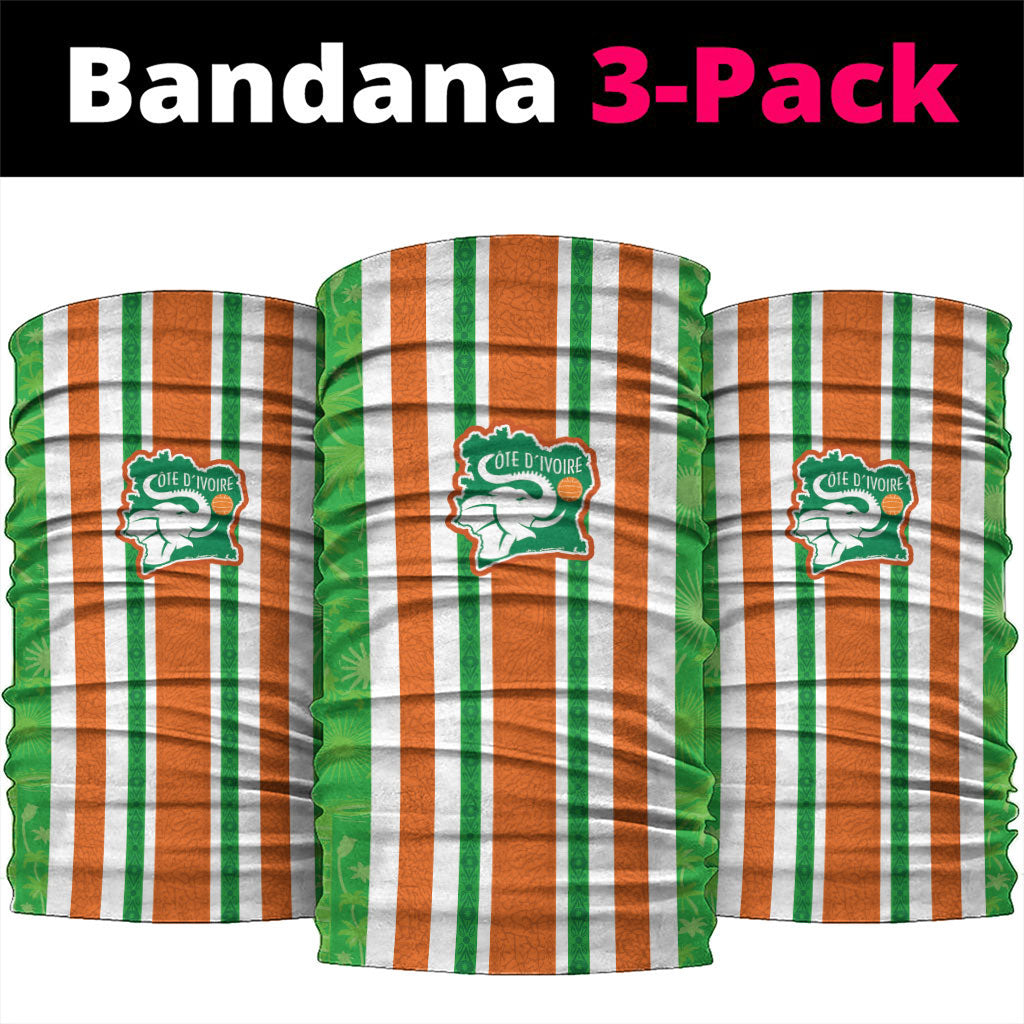 Cote d'Ivoire Neck Gaiter The Elephants with African Pattern Stripes
