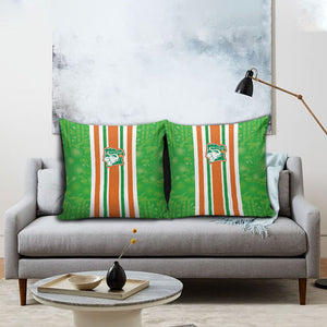 Cote d'Ivoire Pillow Cover The Elephants with African Pattern Stripes
