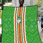 Cote d'Ivoire Quilt The Elephants with African Pattern Stripes