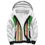 Custom Cote d'Ivoire Sherpa Hoodie The Elephants with African Pattern Stripes